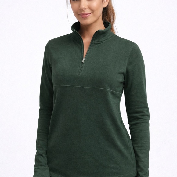 Levelwear Tops - Levelwear Women’s Dark Green Performance Quarter Zip Pullover